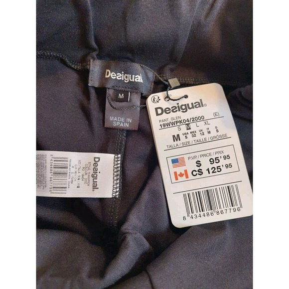 NEW! Desigual Glen Wmns Black Leggings Paisley Sparkle Detail US Size Small $96 - Picture 14 of 16